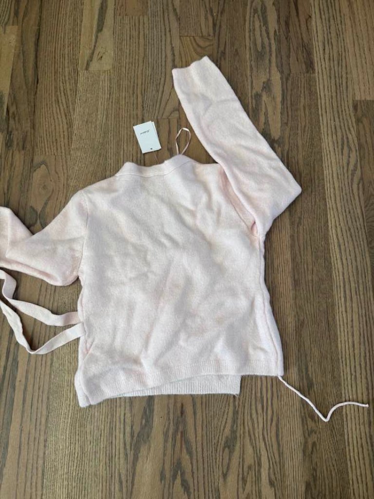 Pink Wrap Arounf Sweater